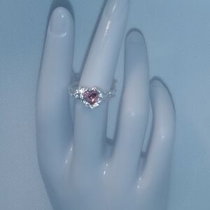 Vintage Heart ring- Sparkling Heart